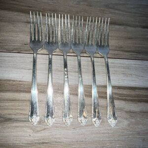 Rogers & Bro "Starlight" Pattern Silverplate Flatware - Set of 4 Dinner Forks